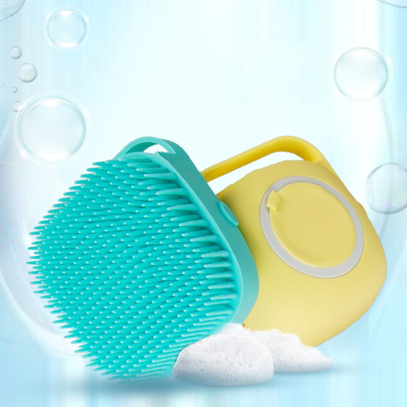 Soft Silicone Bristles Cat Dog Bath Brush Comb Scrubber Shampoo Pets Gym From House
