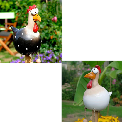 Yard Art Decor Chicken Garden Lawn Plug Hen Rooster Ornaments