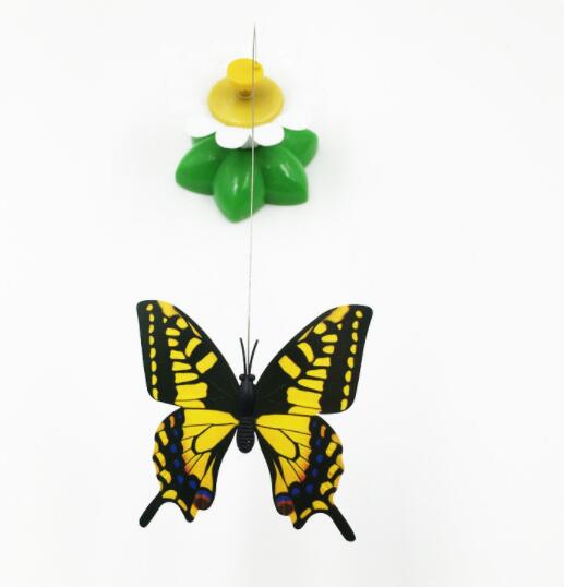 Electric Automatic Rotating Flower Pet Products Pets DealSniper.net Random butterfly