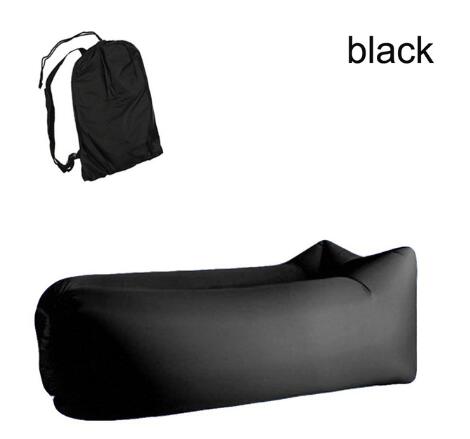 Outdoor Air Sofa Fast Inflatable Laybag Hangout Lounger Beach Air Bed Outdoor dealsniper-net Black1