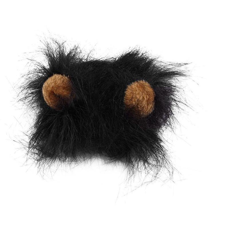 Funny Pet Hat For Small Dogs Cats Hat Emulation Lion Pets dealsniper-net Black M