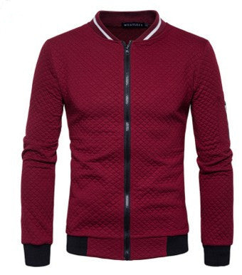 Stand Neck Men Jacket Men dealsniper-net WineRed L