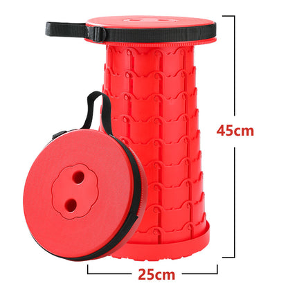 Children's Rainbow Folding Stool Portable Retractable Chair Kids dealsniper-net Adult Style Monochrome Red