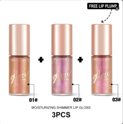 PHOFAY Moisturizing Shimmer Lip Gloss Beauty dealsniper-net Set4