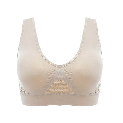 No steel ring hollow vent hole sports bra yoga Women DealSniper.net