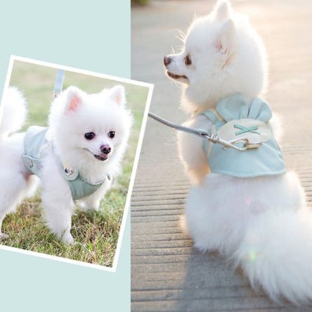 Cute Pet Dog Harness Leash Set Pets Gym From House Dark green L