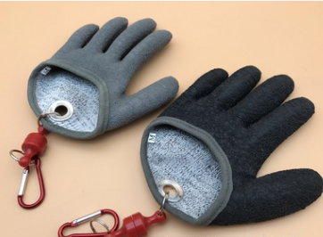 1 Piece Fish Catching Gloves Sports dealsniper-net Black no hook L Left