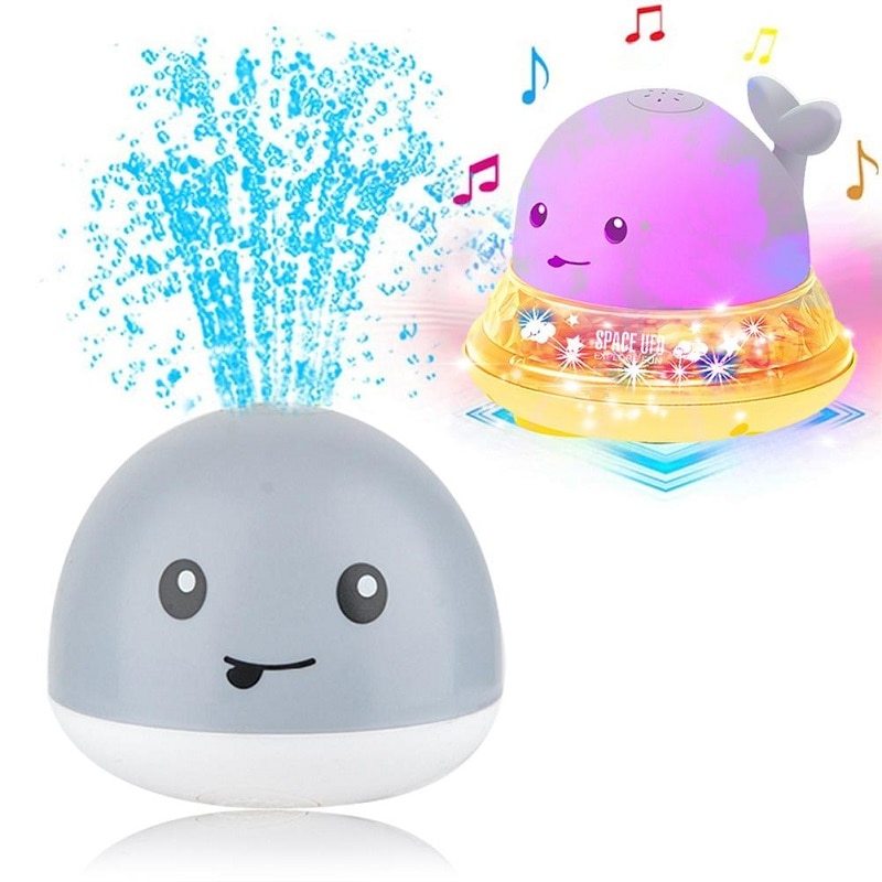 New Baby Bathroom Bath Electric Induction Whale Spray Small Toy Kids dealsniper-net