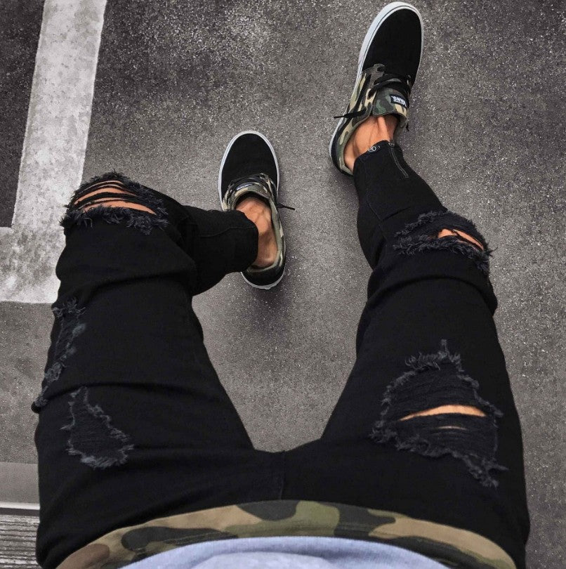 Streetwear Ripped Jeans Men dealsniper-net