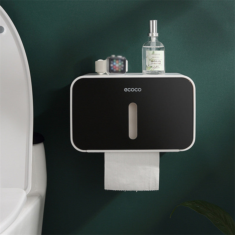 Waterproof Toilet Paper Holder House DealSniper.net Black