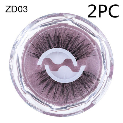 Self-adhesive Reusable Glue-free Eye Lashes With Natural Curl Women dealsniper-net ZD03 2PC