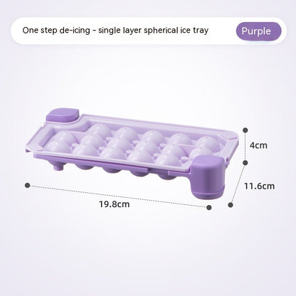 Ice Cube Mold Household Ice Hockey Storage Box Kitchen dealsniper-net Purple Single Layer Spherical