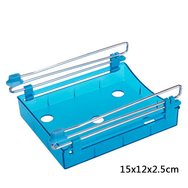 Hanging Plastic Refrigerator Clapboard Storage Rack Kitchen Supplies Kitchen dealsniper-net Blue 3 1