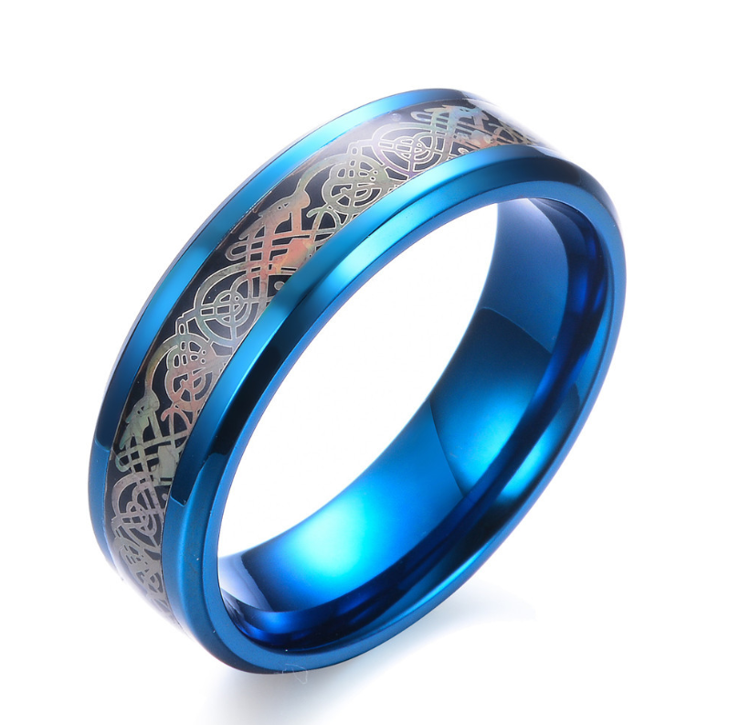 Titanium Steel Dragon Ring Jewelry dealsniper-net 7color blue 10