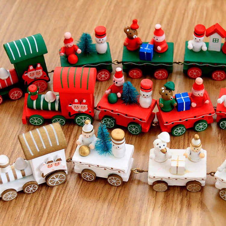 4pcs Mini Wood Train Toys Kids DealSniper.net