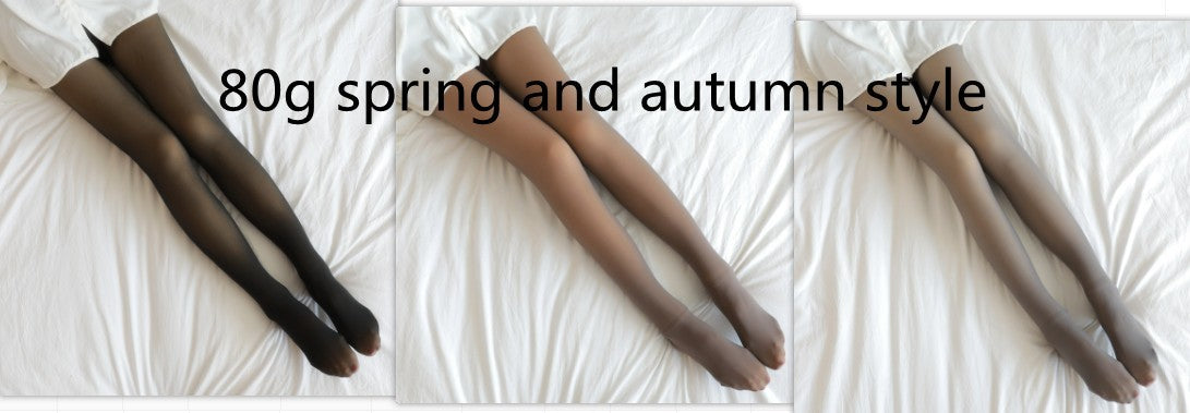 Fake Translucent Plus Size Leggings Fleece Lined Tights Fall And Winter