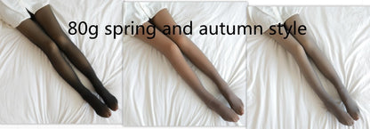 Fake Translucent Plus Size Leggings Fleece Lined Tights Fall And Winter