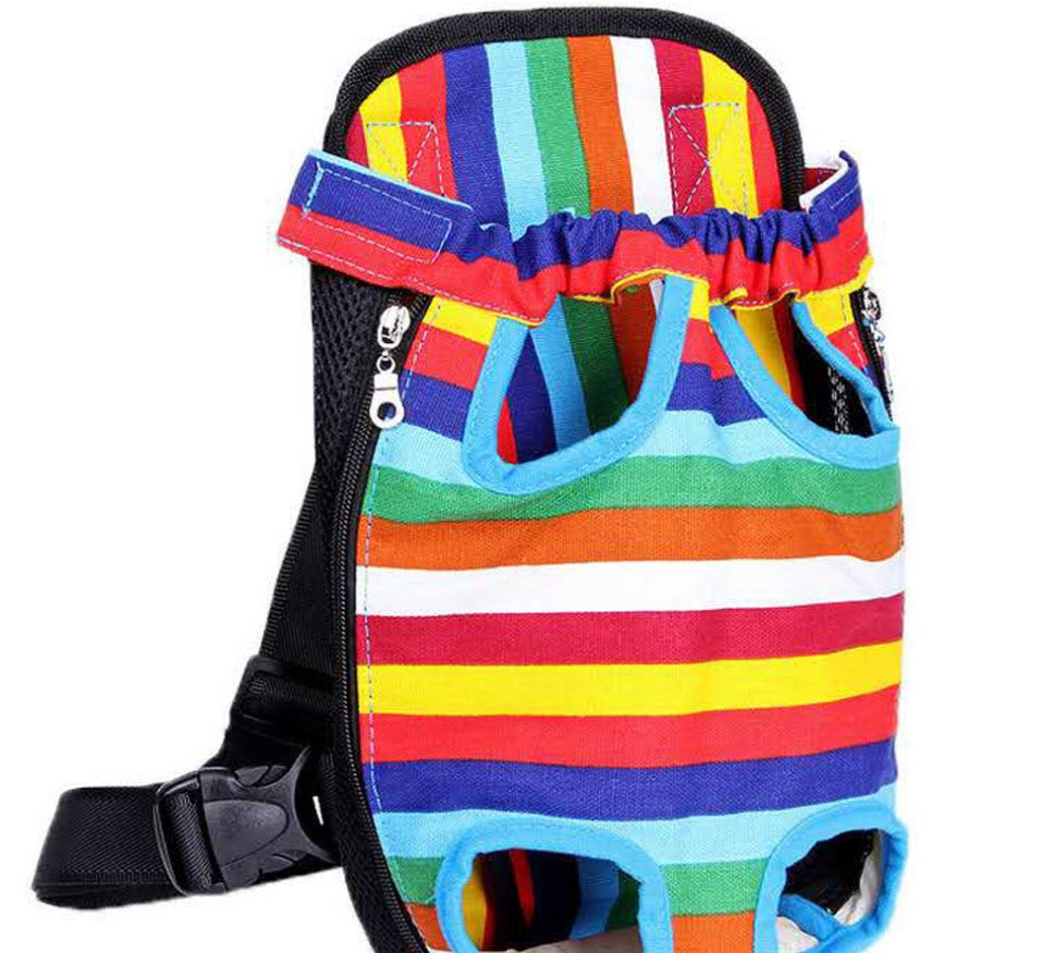 Portable Dog Backpack Pets dealsniper-net Rainbow L