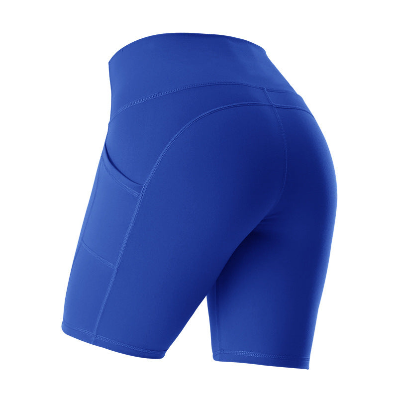 High Waist Fitness Gym Workout Leggings With Pockets Women Gym From House Bright blue L