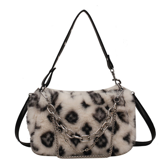 Winter Plush Bags Chain Shoulder Bag Women