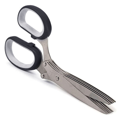 Herb Scissors With Multi Blades Stainless Steel Fast Cutting Shear Kitchen Tool Kitchen dealsniper-net