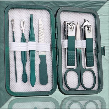 Pedicure Knife Nail Clippers Set Manicure Nail Clippers Set Beauty DealSniper.net Emerald Green 7pc