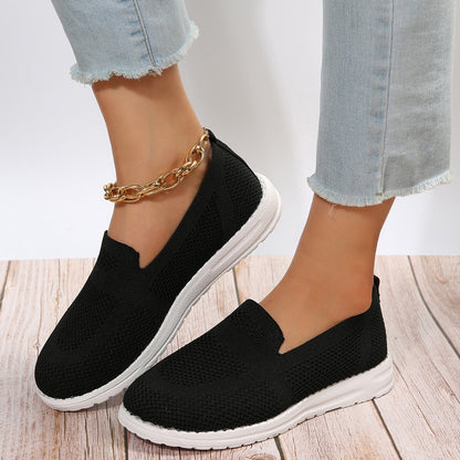 Women's Mesh Shoes Breathable Slip On Lazy Shoes Loafers Women dealsniper-net Black 36.