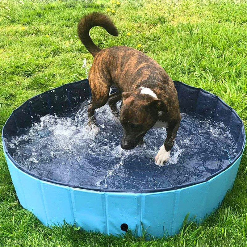 Foldable Dog Pool Pet Bath Swimming Tub Bathtub Pets dealsniper-net