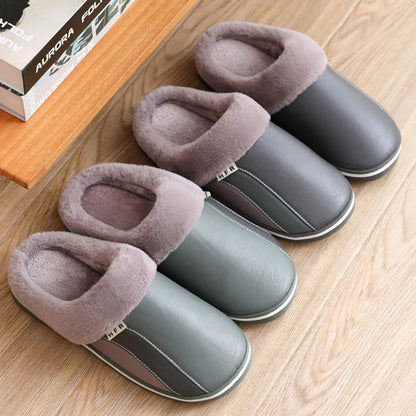 Waterproof Slippers Plush Winter Shoes Home Non-slip Bedroom Slippers Women Women DealSniper.net