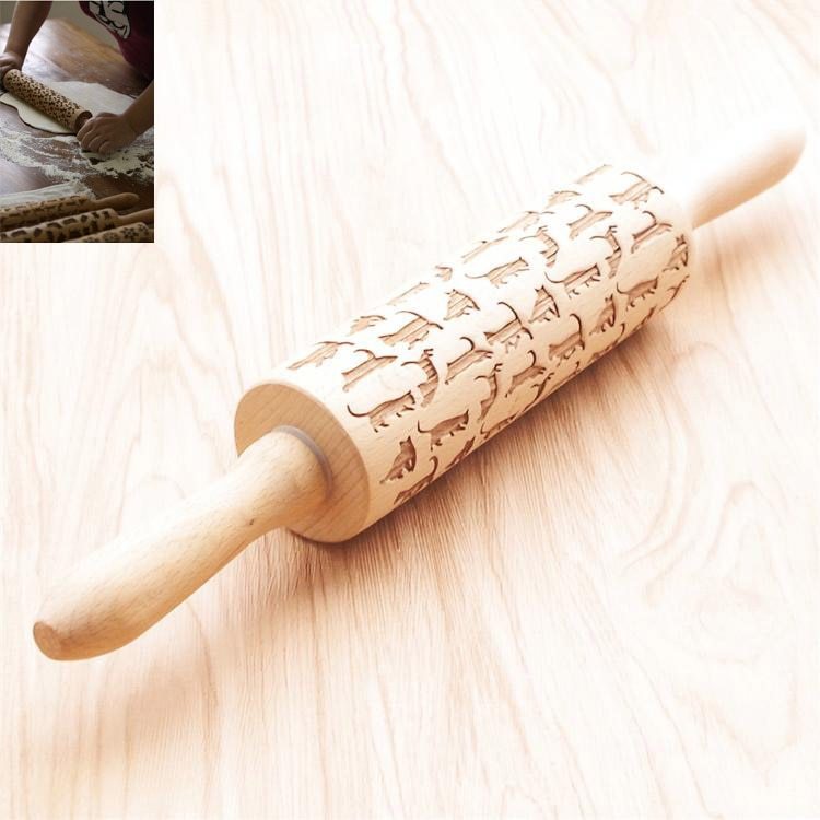 Rolling Pin Christmas Embossing Kitchen dealsniper-net