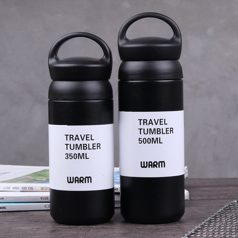 304 Stainless Steel Spray Cup Winter Keep Warm Bottle Kitchen DealSniper.net Black 350ML