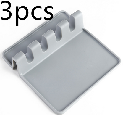 Kitchen Silicone Spoon Pad Spatula Mat Kitchen dealsniper-net Gray3pcs