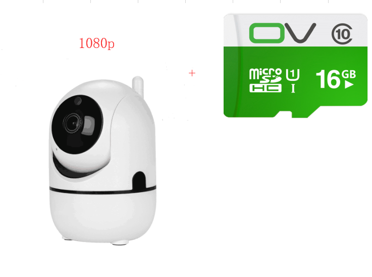 1080P Cloud Wireless IP Camera Intelligent Auto Tracking Home DealSniper.net White EU 1080P 16GB