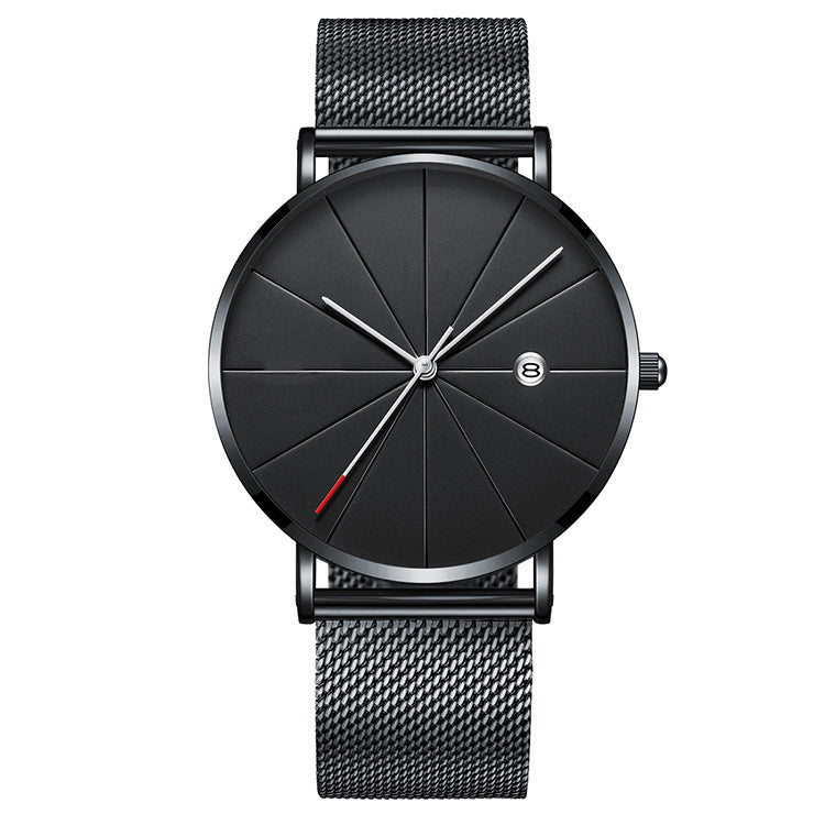 Simple calendar watch male creative waterproof quartz watch Jewelry DealSniper.net 1style