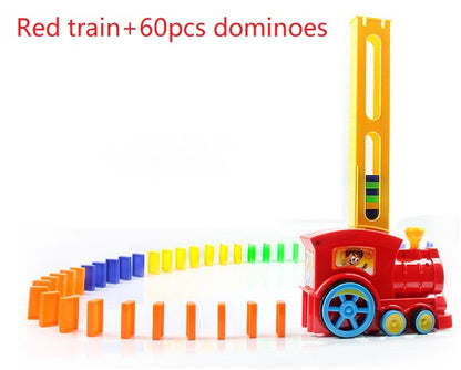 Domino dominoes electric Thomas little train blocks, Puzzle kids toys DealSniper.net Red with 60pcs dominoes