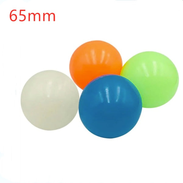 Stick Wall Ball Stress Relief Toys Sticky Squash Ball Kids DealSniper.net Glow 4 colors 1set 6.5cm