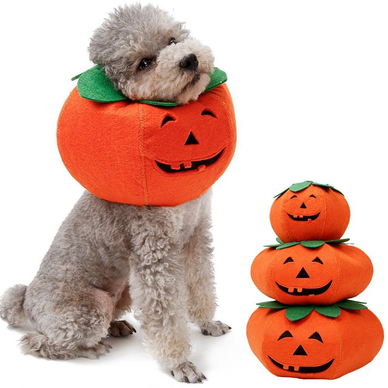 Pet Halloween Pumpkin Collars Cute Pet Cosplay Accessories Pets dealsniper-net