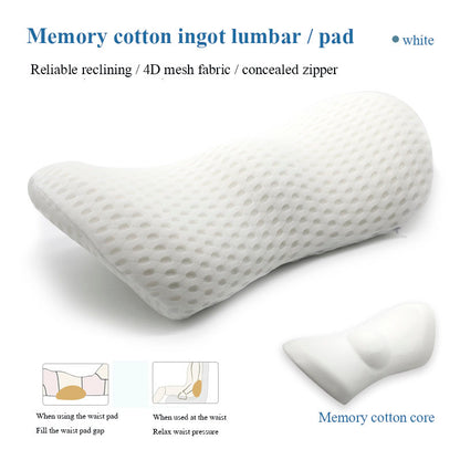 Lumbar Support Pillow For Side Sleepers Pregnancy Relieve Hip Health dealsniper-net Grid white