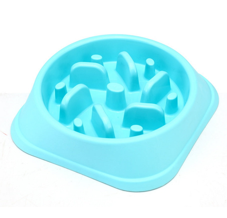 Anti-choke Bowl Plastic Dog Bowl Healthy Feeder Pets dealsniper-net Blue A