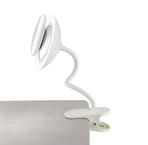 New clip mirror hose clamp type makeup mirror LED fill light Beauty Gym From House default