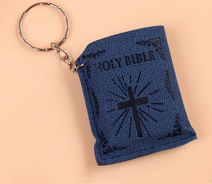 Mini HOLY Bible Keychain Religious Christian Jesus Keyring