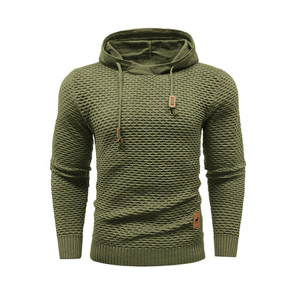 New Style 3D Pattern Outdoor Sports Men Solid Color Casual Hoodies Men dealsniper-net Army Green USA L