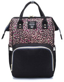 Large Capacity Diaper Bag Mummy Nursing Nappy Backpacks Travel Baby Women dealsniper-net Leopard pink no USB