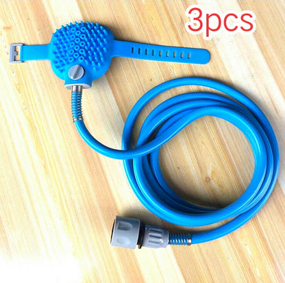 Pet Bathing Tool Pet Dog Convenient Clean Water Pipe Pets Gym From House Blue 3PCS