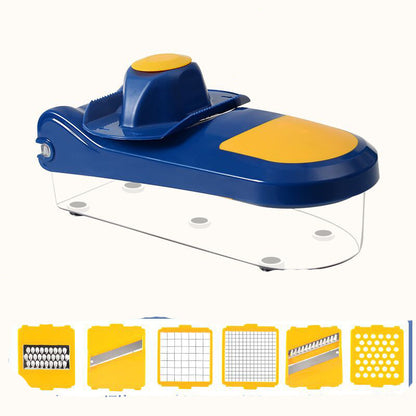 Multi-function Kitchen Vegetable Cutter Kitchen dealsniper-net Blue 6 blades