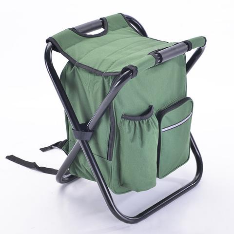 Multifunction Outdoor Folding Chair Ice Cooler Picnic Bags Camping Outdoor dealsniper-net Green