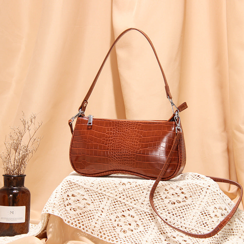pattern single shoulder bag Women DealSniper.net Brown