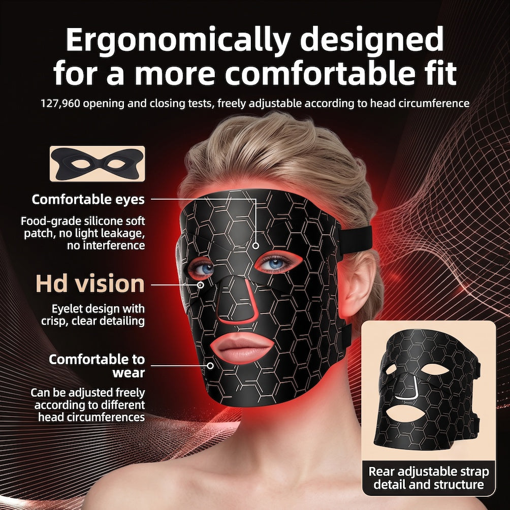 9D Beauty Mask, Photon Rejuvenation LED Silicone Mask Beauty DealSniper.net