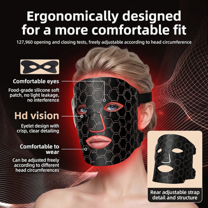 9D Beauty Mask, Photon Rejuvenation LED Silicone Mask Beauty DealSniper.net