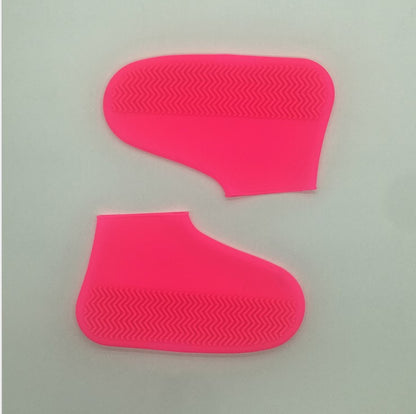 Men and women hiking slip wearable easy to carry silicone rain boots Sports dealsniper-net Pink L